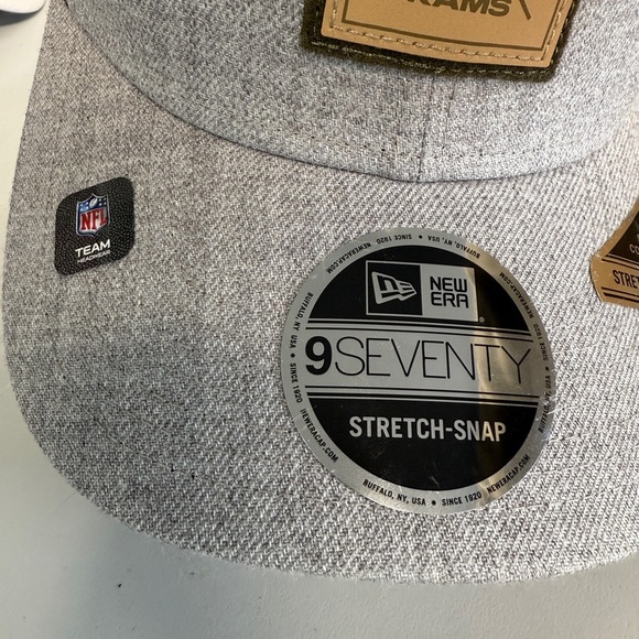 9seventy new era stretch snap Los Angeles Rams Trucker Hat Grey - Picture 6 of 7